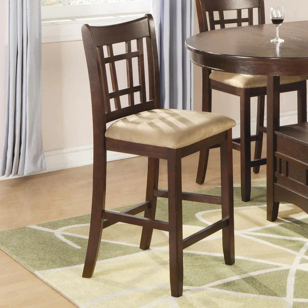 Benzara Wooden Armless Counter Height Chair