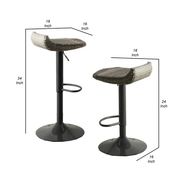 Benzara Max 34 Inch Outdoor Barstool