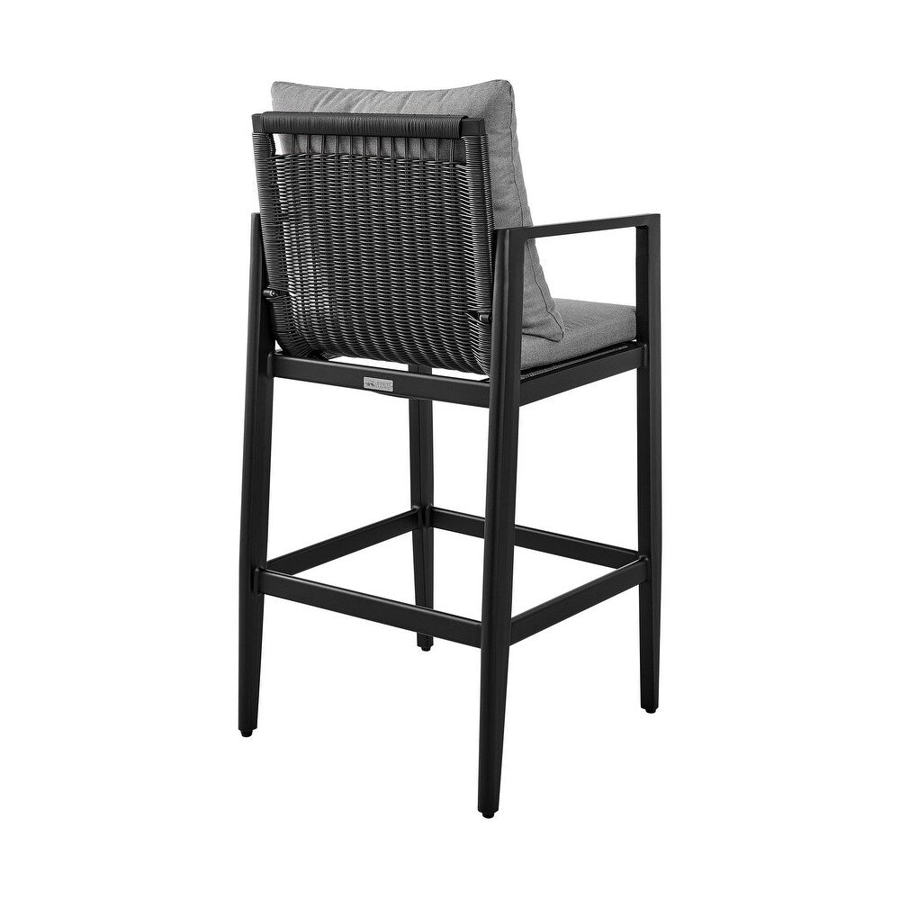 Benzara Ollie 30 Inch Patio Barstool