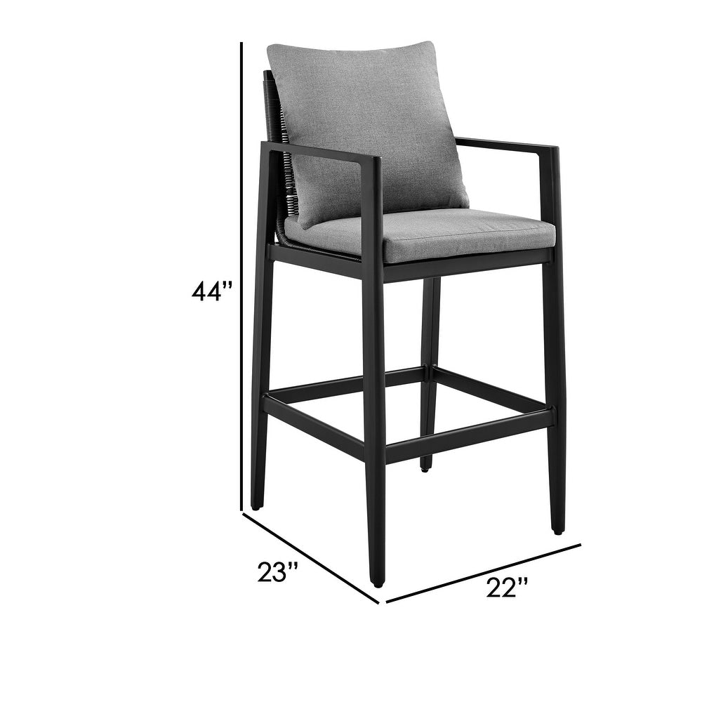 Benzara Ollie 30 Inch Patio Barstool