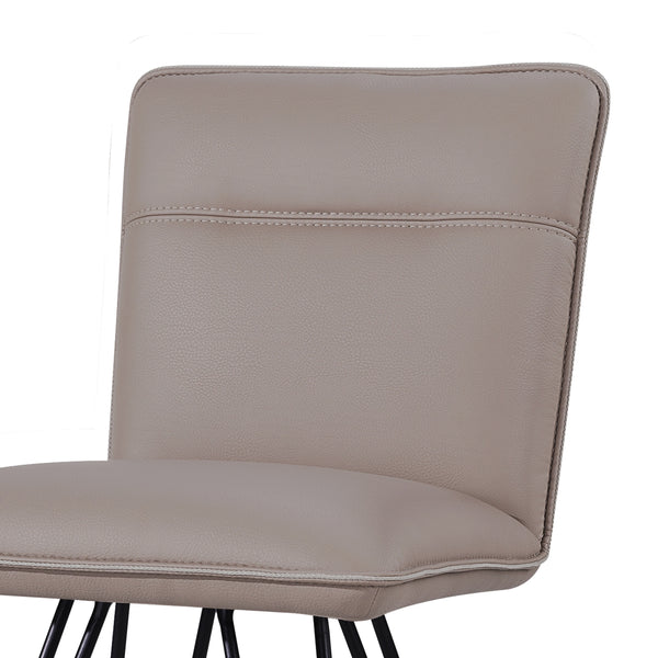 Leather Counter Height Stool with Metal Hairpin Legs Set of 2
