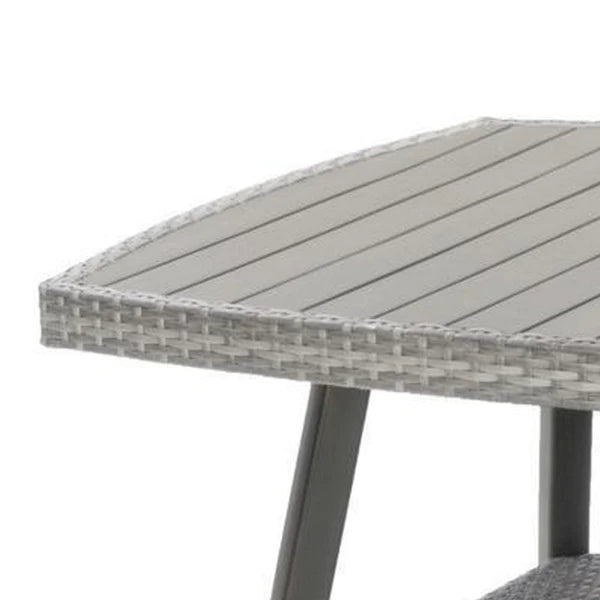 Benzara Max 38 Inch Outdoor Bar Table