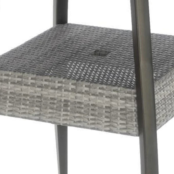 Benzara Max 38 Inch Outdoor Bar Table