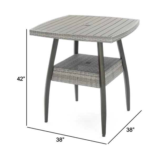 Benzara Max 38 Inch Outdoor Bar Table