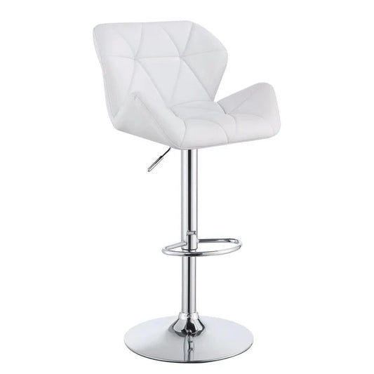 Benzara Adjustable Bar Stool with Chrome Base