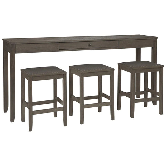 Benzara 4 Piece Counter Height Dining Table Set with Barstool