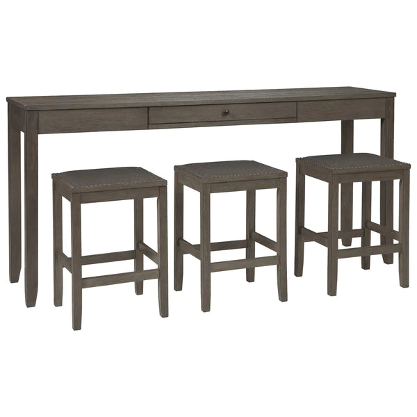 Benzara 4 Piece Counter Height Dining Table Set with Barstool