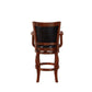 Benzara Hugo Wood Swivel Barstool Chair