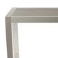 Benzara Kylo 59 Inch Outdoor Bar Table, Gray Aluminum Frame