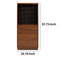 Benzara Wooden Wine Cabinet with Wine Bottle Rack and Three Drawers