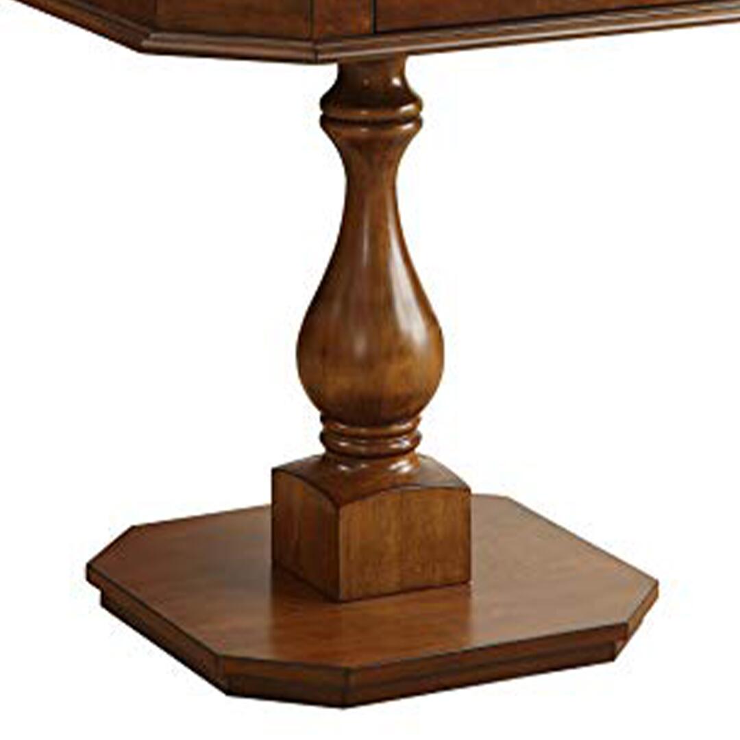 Benzara 31 Inch Chess Game Table with Clipped Corners